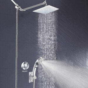 10-inch Stainless Steel Supercharged Top Showerhead Suit