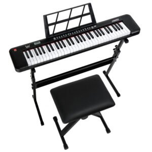 61 Key Electronic Keyboard With Light Up And Support
