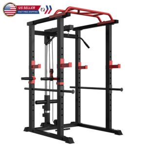 Multi-functional Power Cage Home Adjustable Pullup Squat Rack Capacity Comprehensive Fitness Barbell Rack