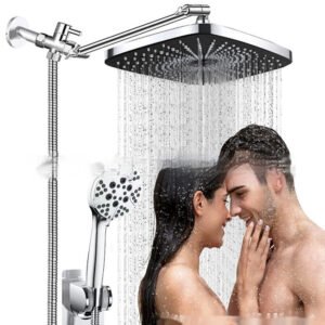 3-function Handheld Nozzle Elegant Black Shower Head Suit