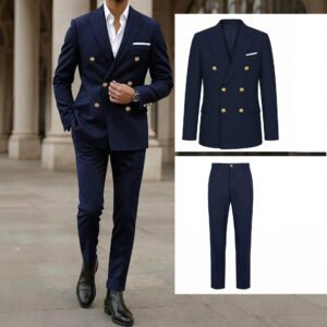 Mens Flat-lapel Suit Set