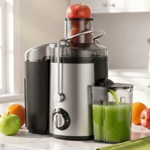 [Centrifugal Juicer] Fruit And Vegetable Centrifugal Juicer - 2-speed Adjustable Juicer with 3-inch Wide Feed Chute, Equipped with A 0.52-quart Juice Cup And A 54oz Pulp Container, Easy-to-clean Electric Juicer